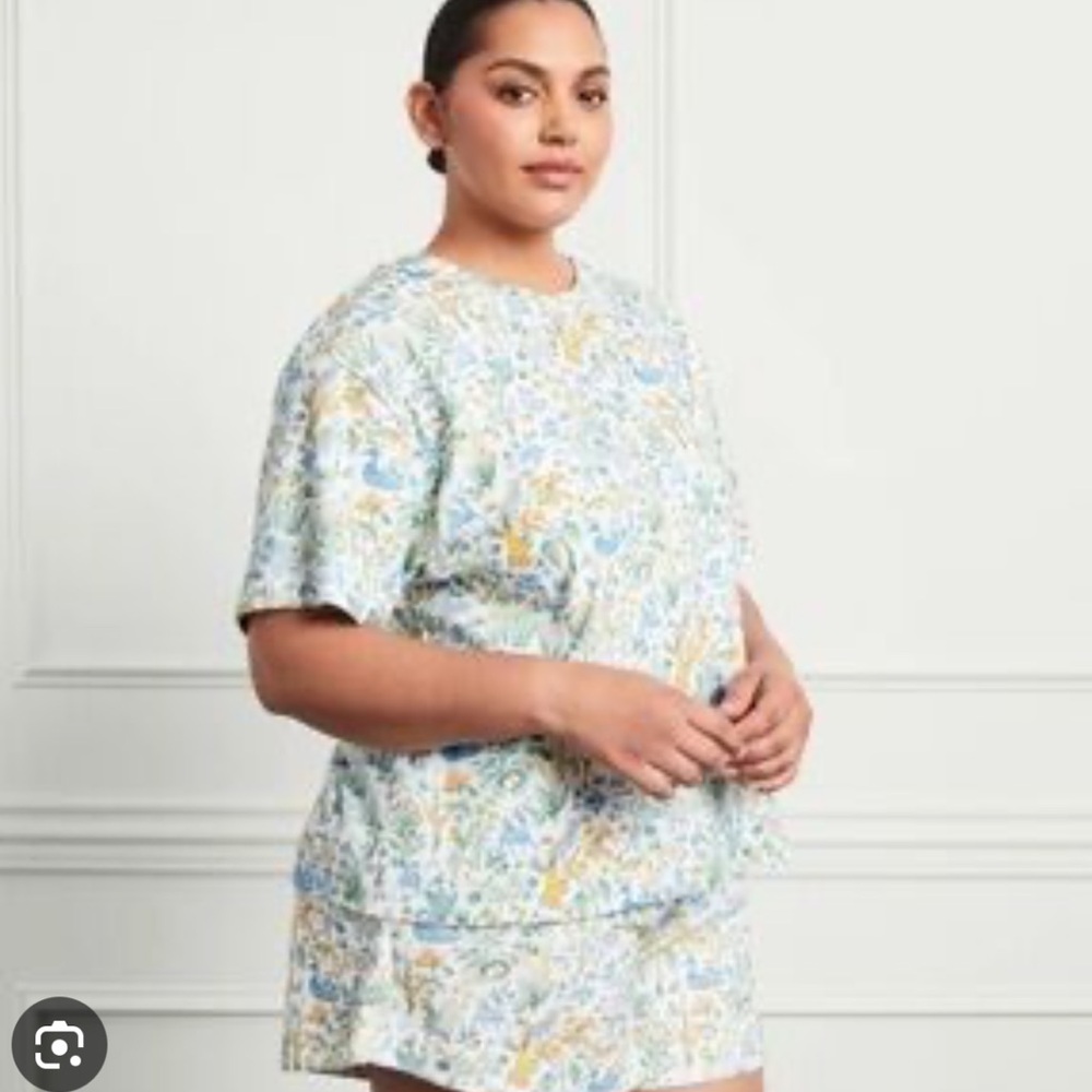 Hill House Home Charlotte Floral Sleep Tee in Multi Sherwood Forest